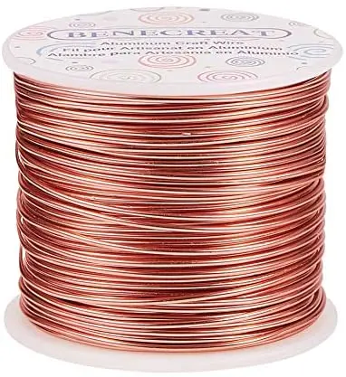 

1 Roll 0.8mm-3.0mm Aluminum Wire Anodized Jewelry Craft Making Beading Floral Colored Aluminum Craft Wire - Copper