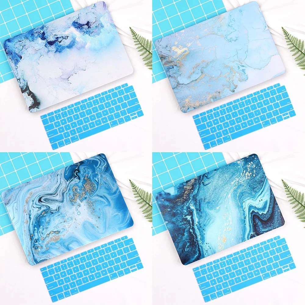 Чехол Redlai для ноутбука MacBook Air Pro Retina 12 13 15 дюймов 2020 A2337 A2179 A1932 M1 A2338 A2289 мраморный