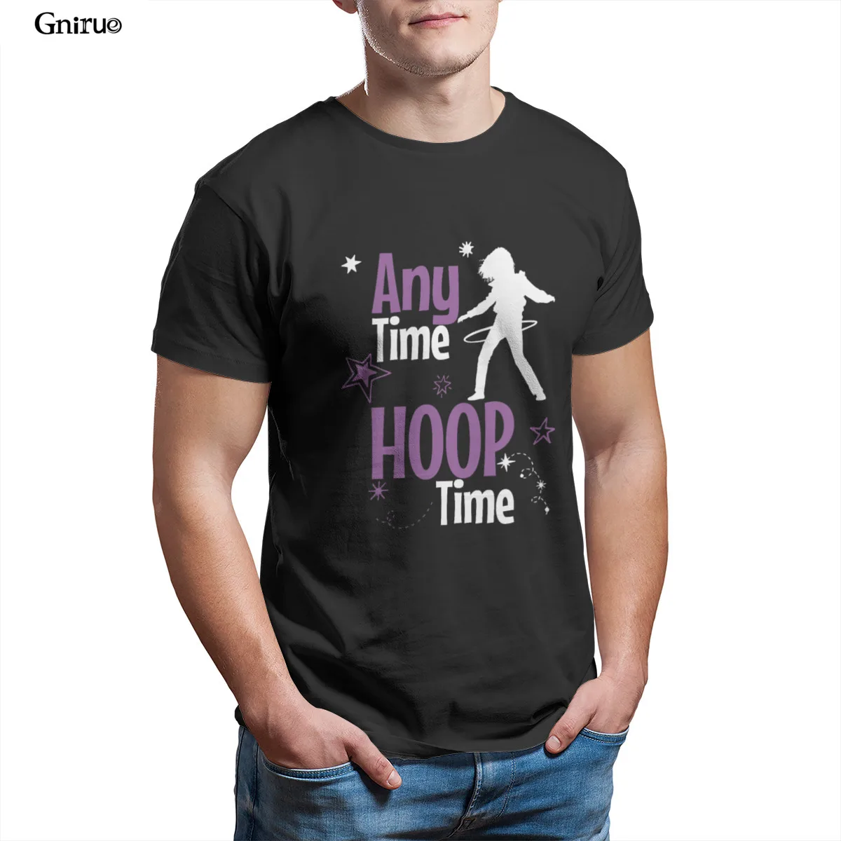 

Wholesale Any Time Hoop Time gift Unisex Tri-Blend T-Shirt Gift Anime Streetwear Short Sleeve For Boy Men Clothing 85969