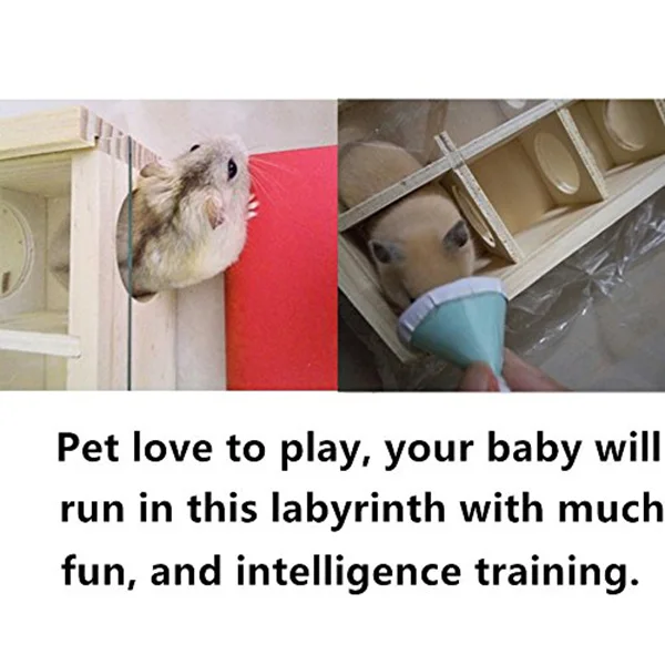 Деревянный лабиринт туннель игрушка с крышкой маленькие животные спорт