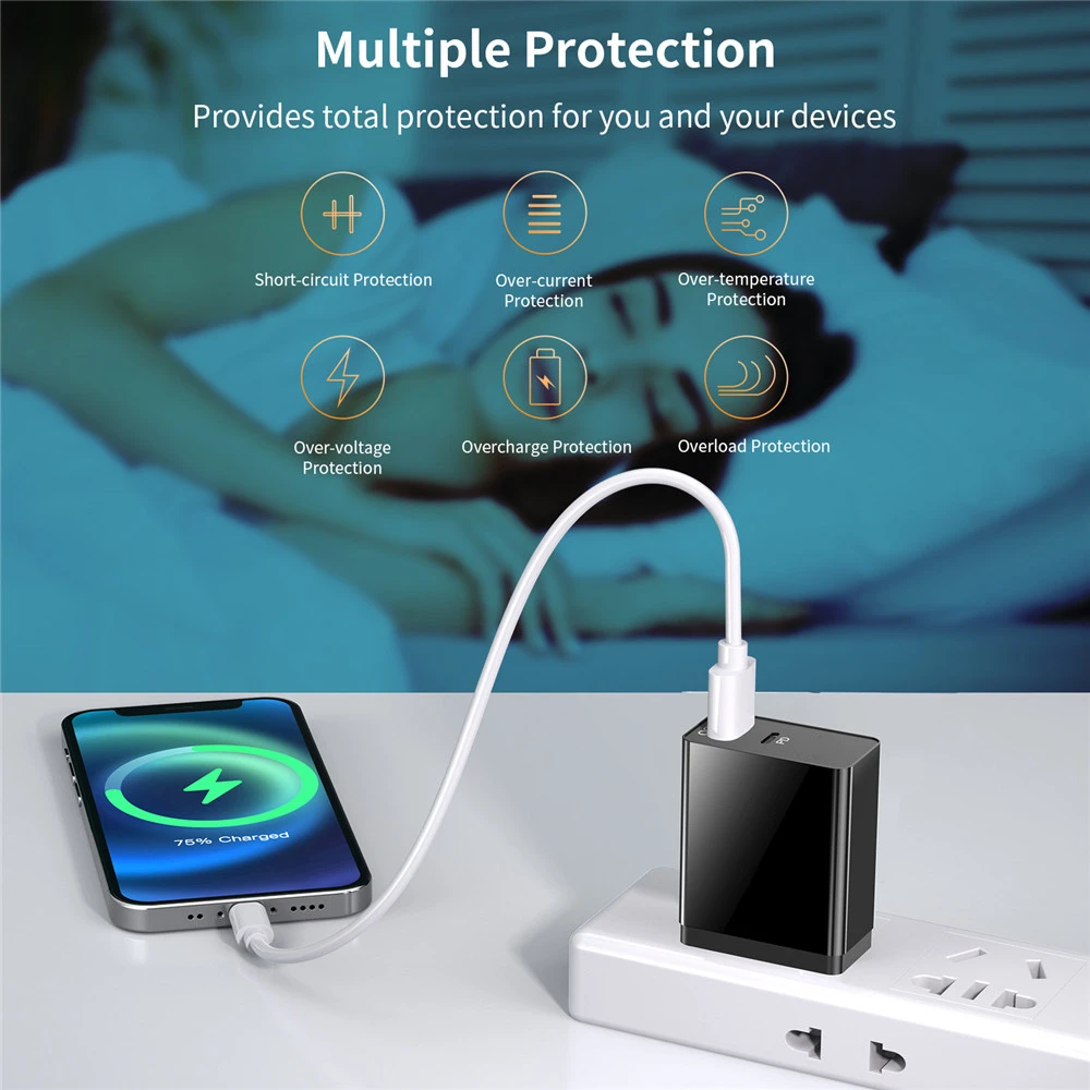 Сетевое зарядное устройство USB Type-C 18 Вт для Apple iPhone 13 12 11 Pro XR XS Max 8 Plus Samsung Huawei Xiaomi |