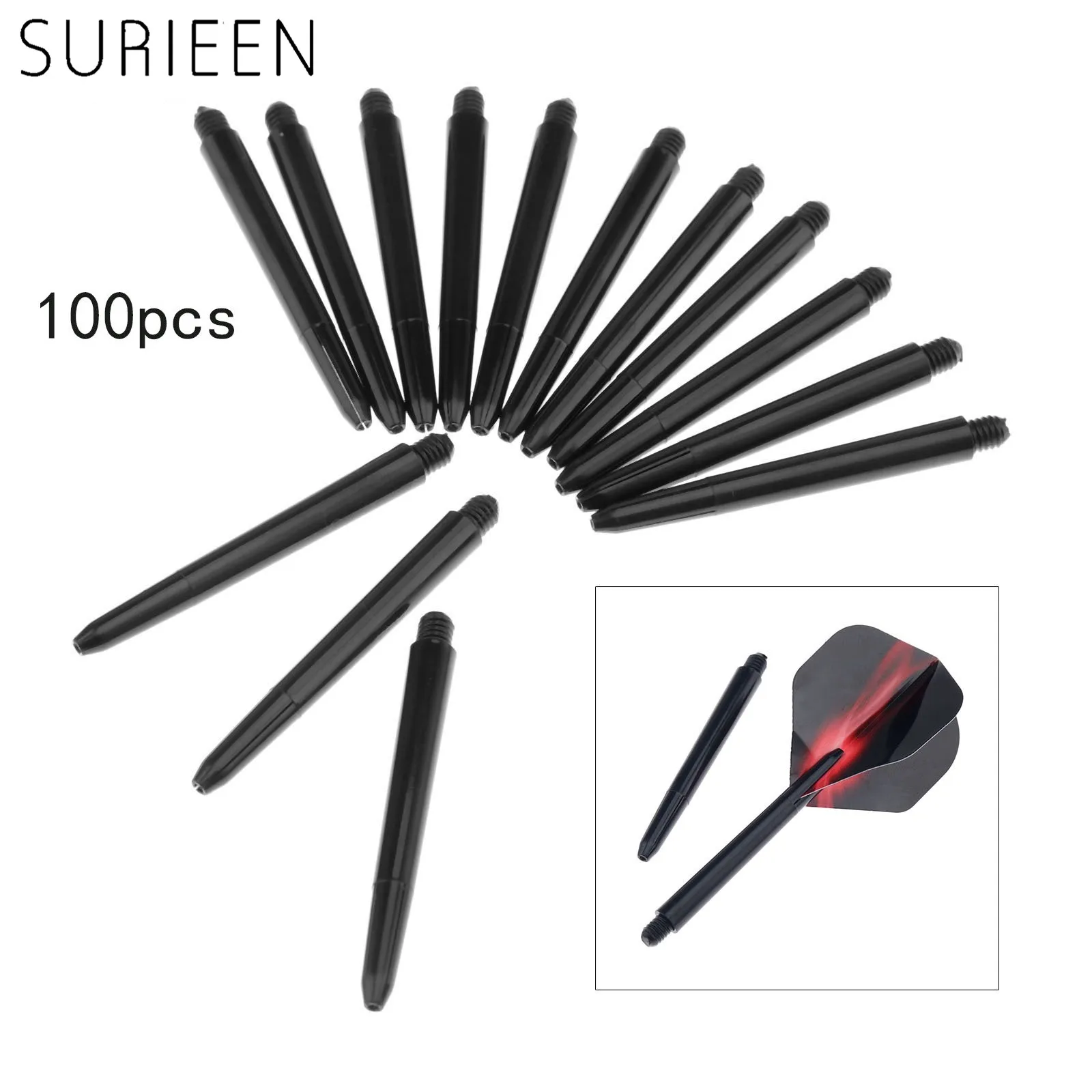 100 шт./лот нейлоновые дротики 2BA 48 мм Резьбовые пластиковые стержни аксессуары для