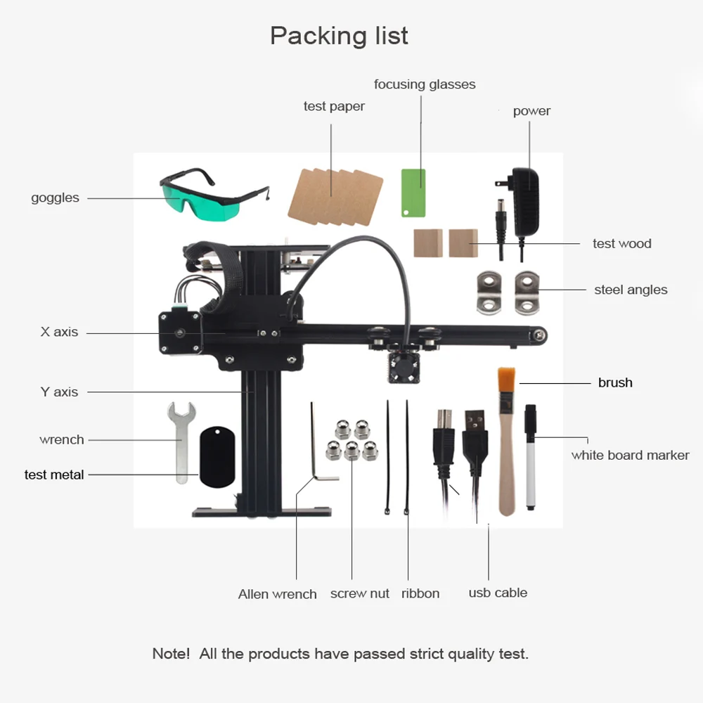 

20W Desktop Laser Engraver Engraving Carving Machine CNC Laser Logo Mark Printer for Metal Engraving and Deep Wood Engraving