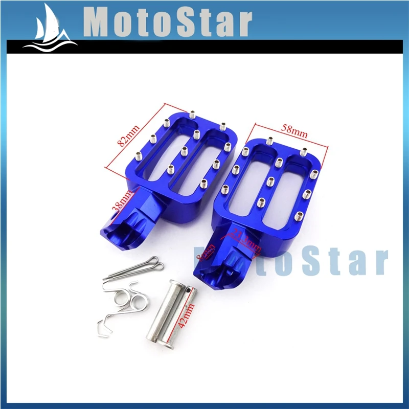 Синие Алюминиевые Подножки с ЧПУ для китайского мотоцикла 50 куб. См 70 90 110 125 140 150 160