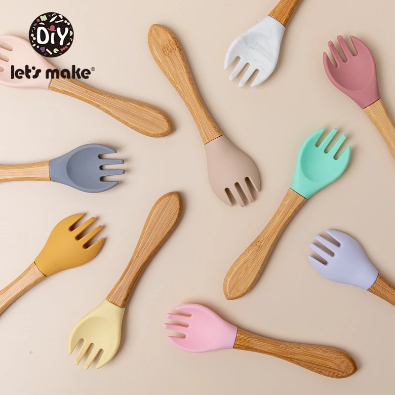 Let's Make 1PC Silicone Spoon Baby Feeding Tableware Free BPA Food Grade Baby Products Safe Feeding Accessories Spoon