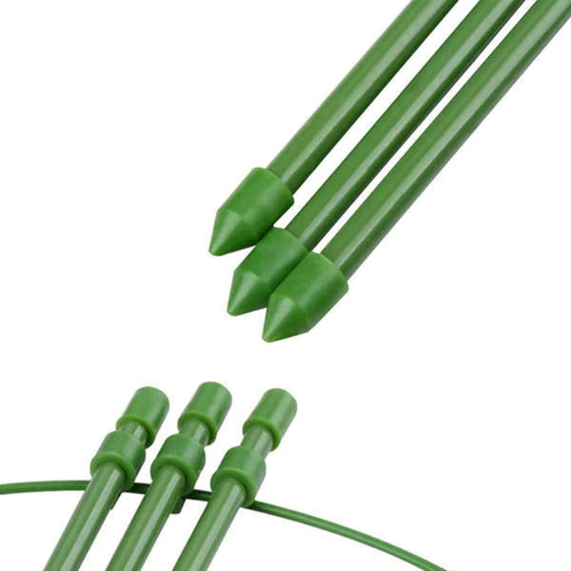 

4 Pcs 18 Inches Plant Cages with Adjustable Rings & 8 Pcs Gardening Plant Support Stakes