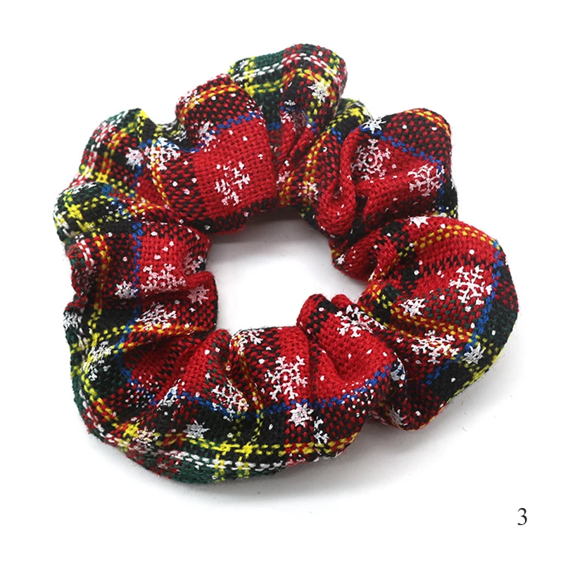 Модная Рождественская фланелевая большая резинка для волос Европейская и