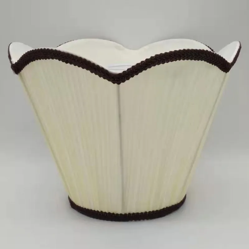 Абажур для настольных ламп круглые светильники из бежевой ткани 25 см E27 в