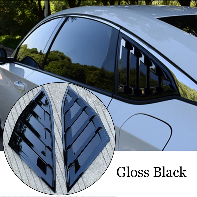 

47* 20.3cm Decor Quarter Car Window Rear Trim ABS Set Gloss Black Panel 2X New Hot Useful Side