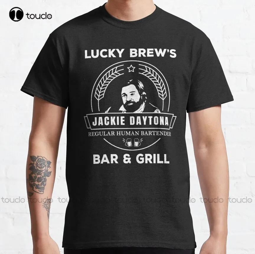 

Jackie Daytona - Lucky Brew'S Bar And Grill Shirt - What We Do In The Shadows Classic T-Shirt Oversized T Shirts For Men Xs-5Xl