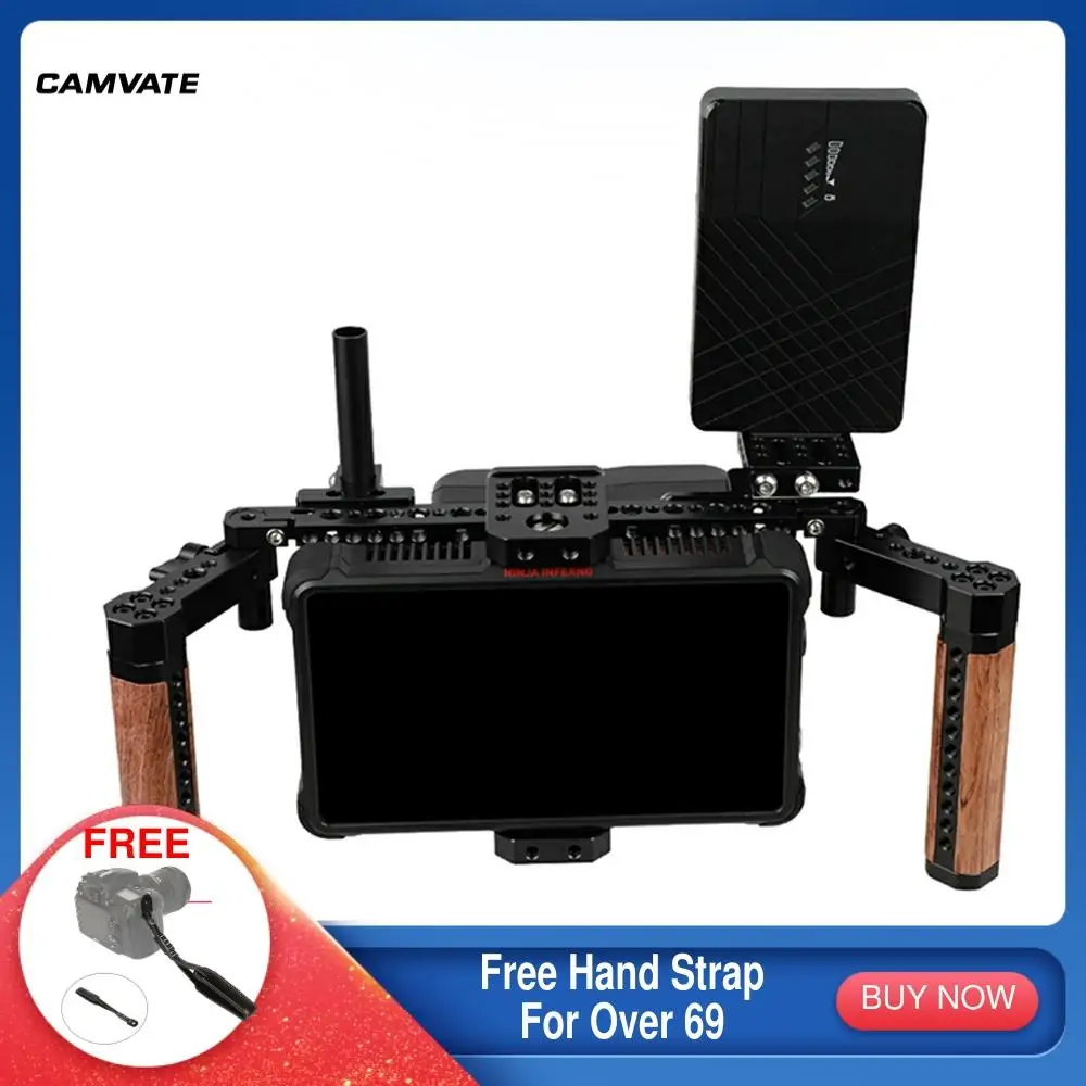 CAMVATE директора мониторы клетка Риг с деревянными ручками и монтажные кронштейны