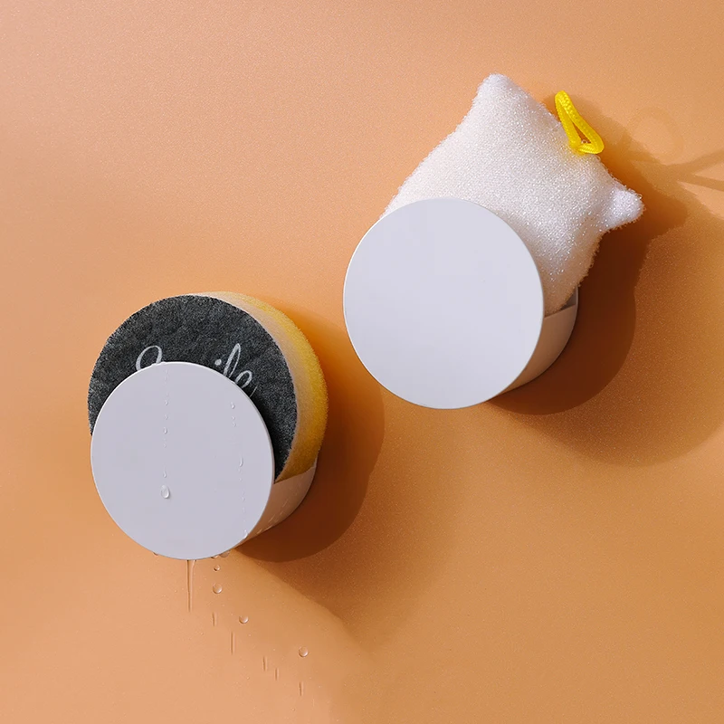 

045 Multi Circular wall mounted sink clean cloth storage rack Kitchen sponge drain rack