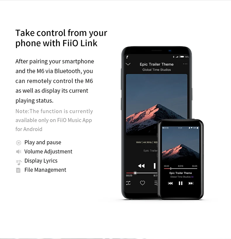 Музыкальный плеер FiiO M6 Hi-Res на базе Android с aptX HD, LDAC HiFi Bluetooth, USB аудио/ЦАП, поддержкой DSD и WiFi/Air Play