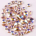 Кристаллы для стразы, 50, шт.пакет, 11 форм, стеклянные, 11 цветов