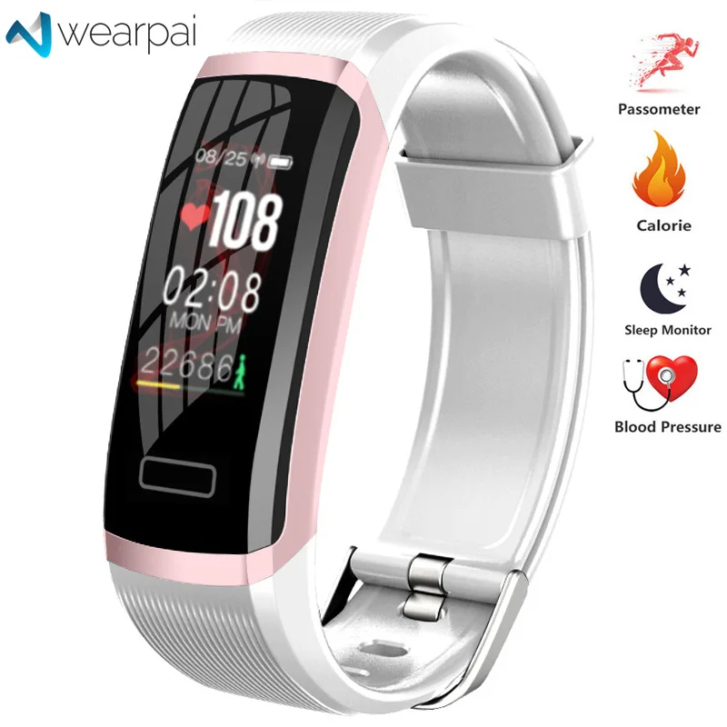 Wearpai GT101 умный Браслет пульсометр фитнес-трекер женский мужской спортивный умный Браслет Водонепроницаемый для ios android