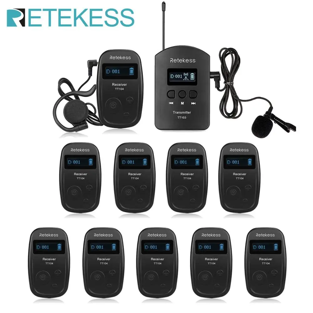 Беспроводная система туристического гида 1 передатчик + 10 приемников TT104|guide