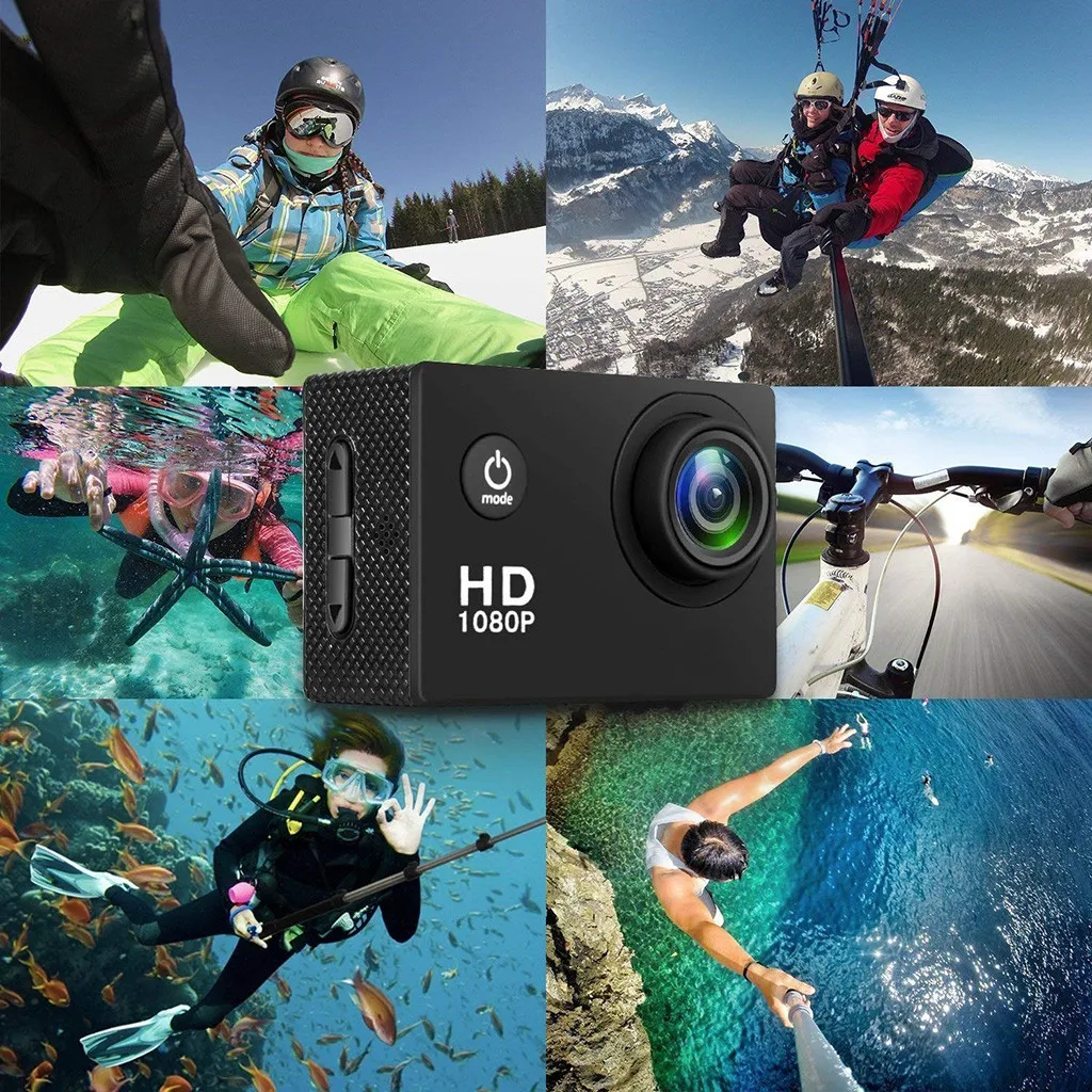 New Waterproof Camera Hd 1080p Sport Action Dvr Cam Dv Video Camcorder Professional Driving Recorder Accessory | Электроника
