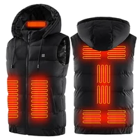 electric heated vests jacket men women winter outdoor camping hiking fishing warm clothing usb heating tactical vest with caps