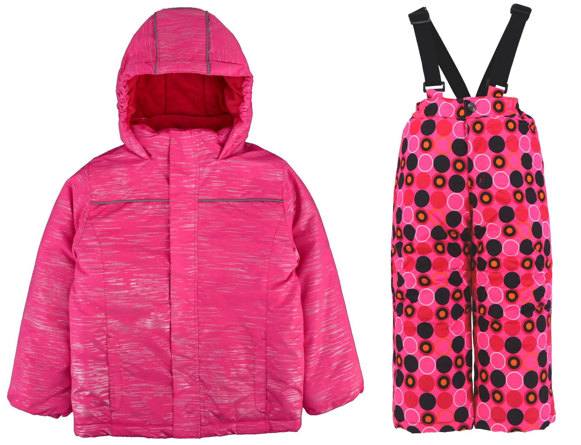 Boys and girls thick winter cold windproof ski two-piece children's jacket warm clothes rain velvet su |