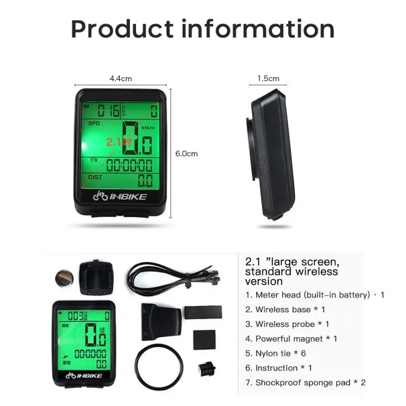 

2021 Waterproof Bicycle Computer Bike Wireless Wired Code Meter MTB Bike Cycling Odometer Stopwatch Speedometer Bike Accessories