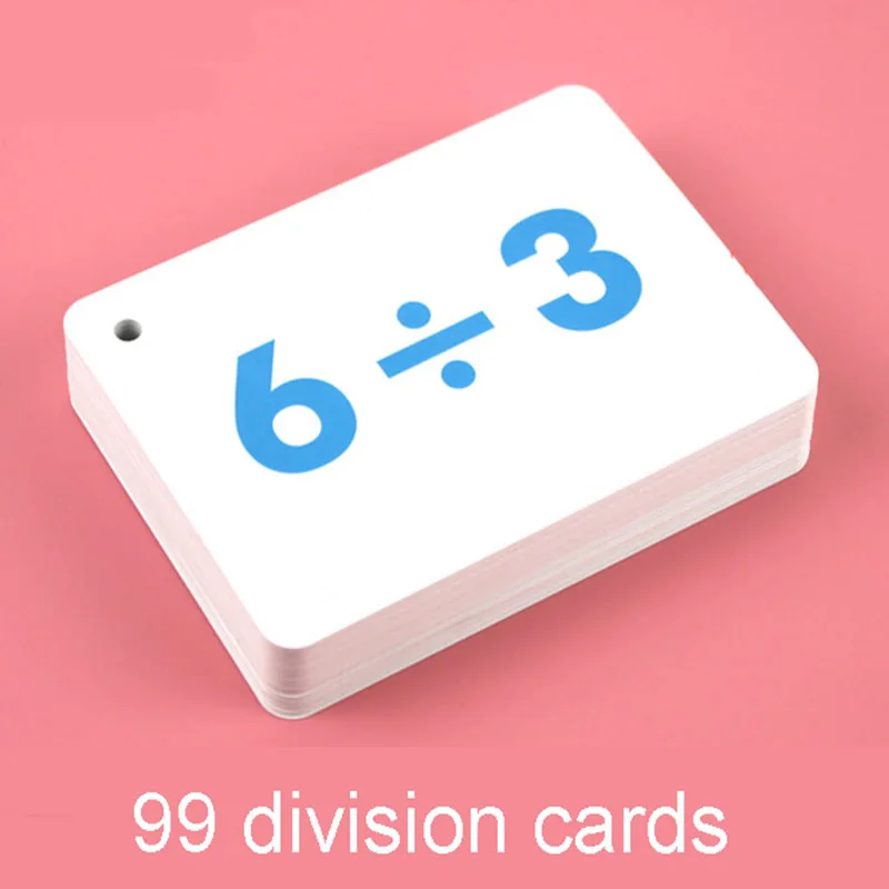 

45Pcs/Set 99 Multiplication Division Flash Cards Mathematics Learning Math Card Educational Toys Kids Montessori Memory Game