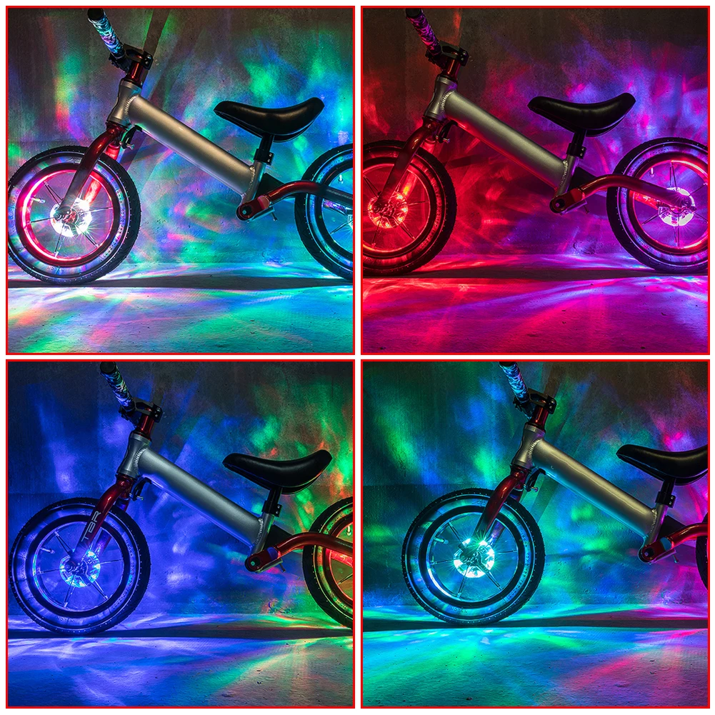 

18 LED Colorful Bicycle Lights Cycling Spoke Wheel Lamp Bike Accessories Children Balance Car Lamp USB Charging Waterproof