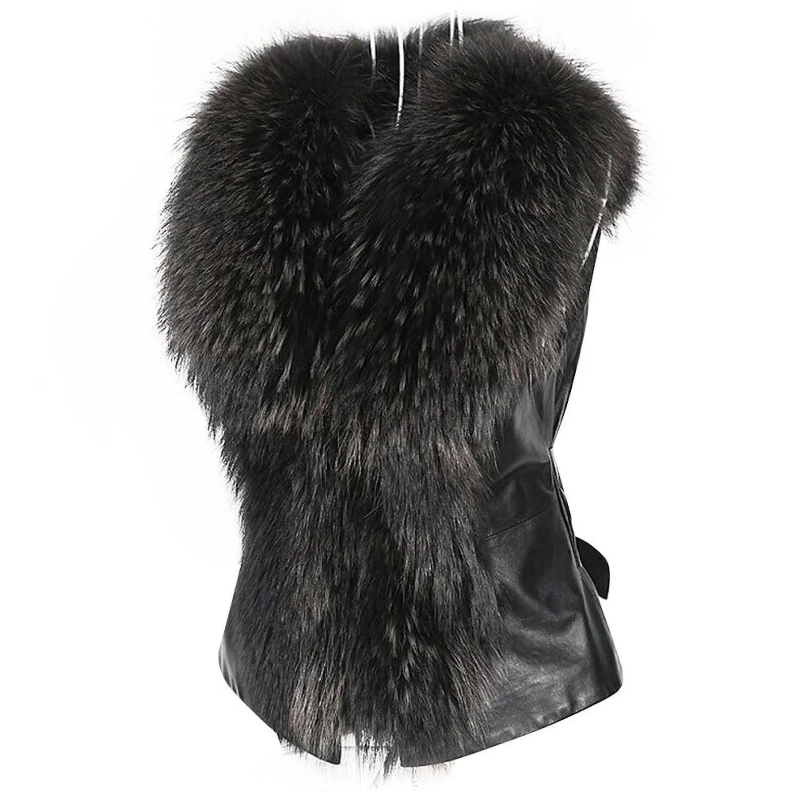 

Women Wool Blends Vest Jacket Sleeveless Winter Body Warm Coat Waistcoat Outwear Fashion Retro Loose Atmosphere Simple Temperame