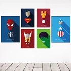 Плакат Мстители, комиксы, супергерои Марвел, Картина на холсте с изображением Капитана Америки, настенное искусство, украшение для гостиной
