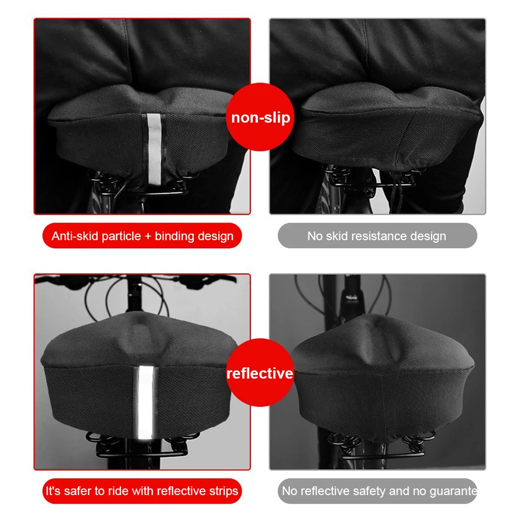Bike Saddles Breathable Anti-slip Soft Bicycle Seat Security Cycling Riding Racing Scooter Cushion Part Accessory | Спорт и