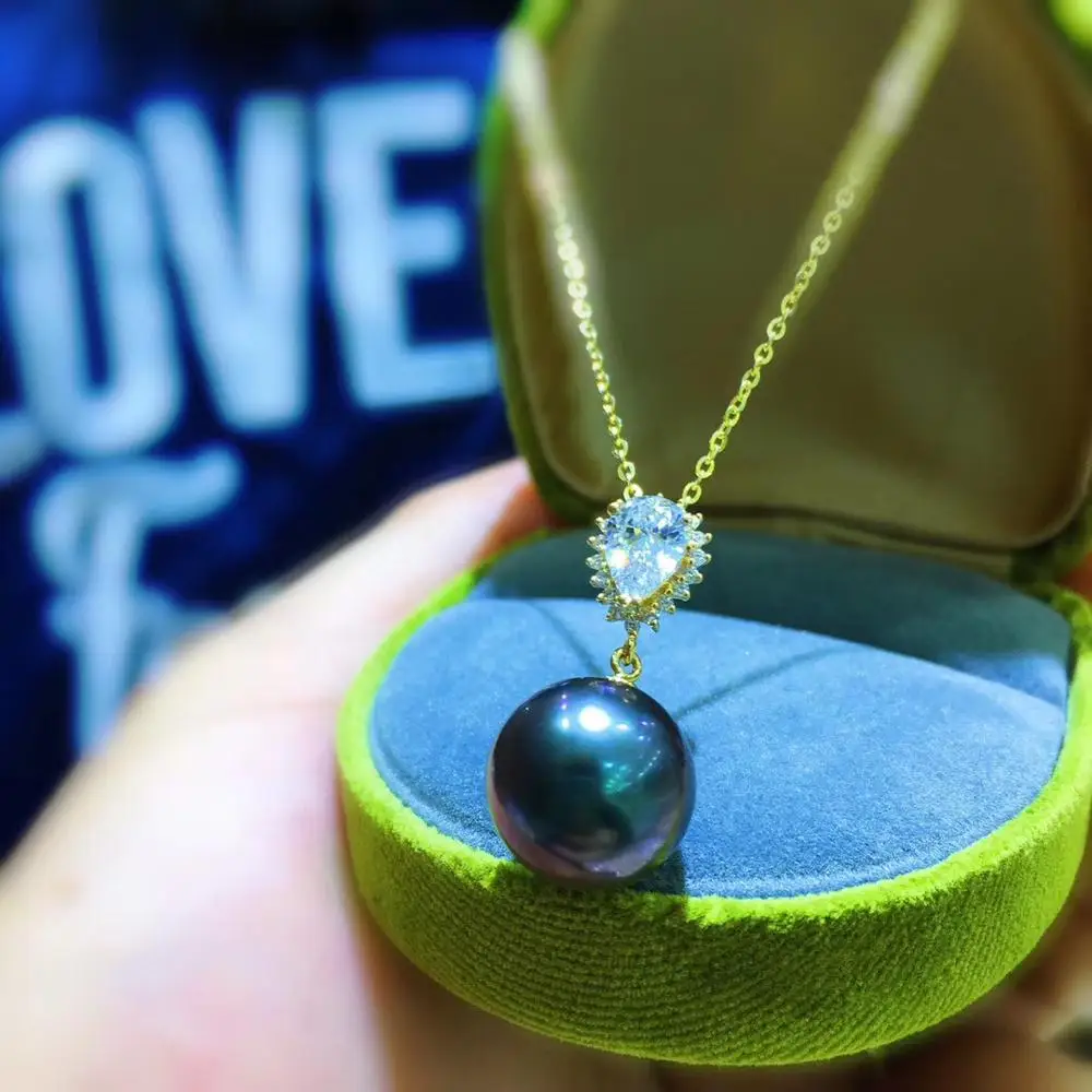 

Classical Lady 18K Yellow Gold Pendant Mountings Settings AU750 Jewelry Findings for Pearls Coral Agate Crystal Beads Stones