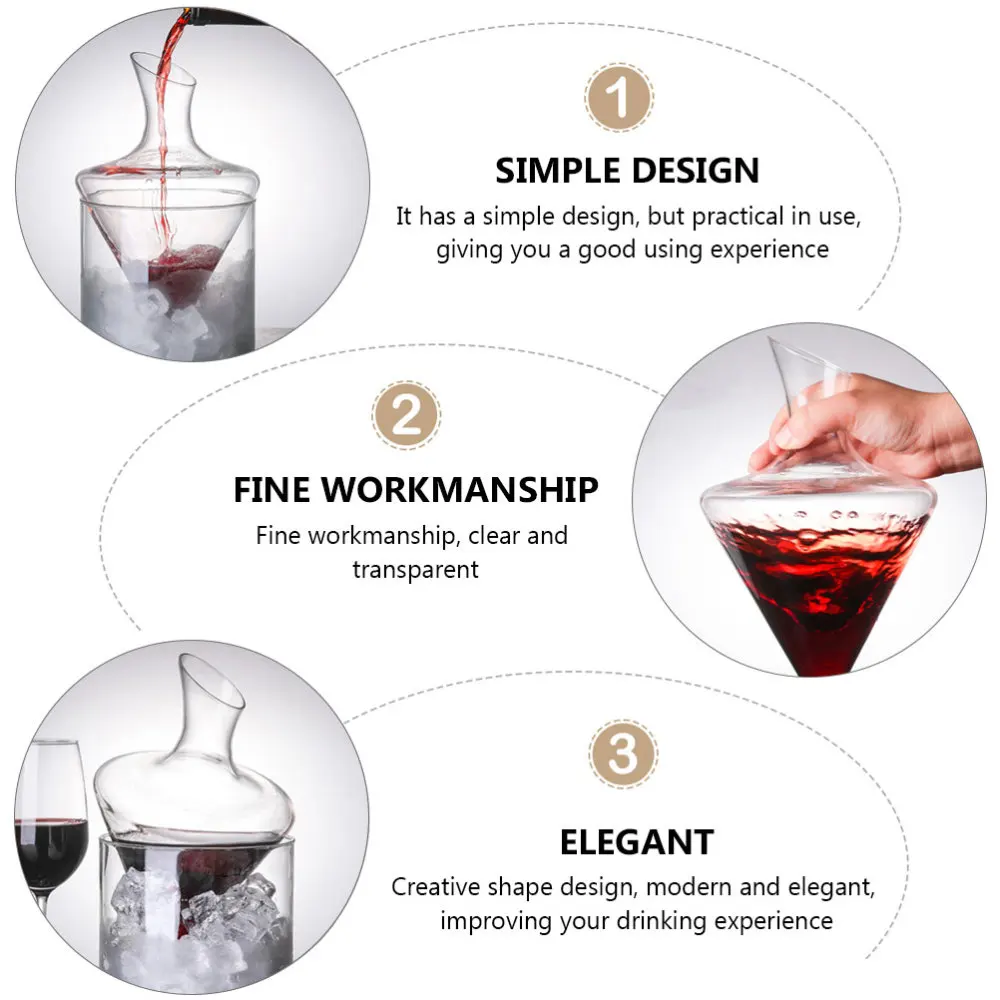 

1Pc Exquisite Household Decanter Tranaparent Oblique Decanter Container