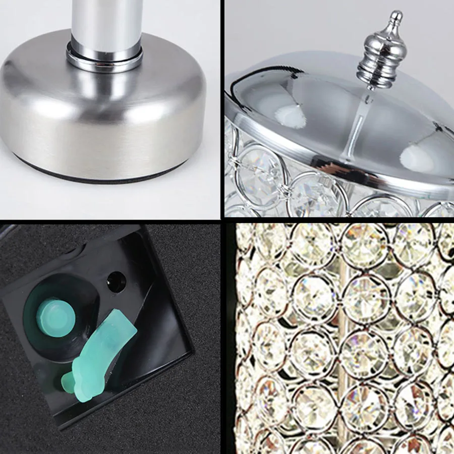 

Wrought Iron Bar Charging Table Lamp Nightclub KTV Cafe Table Night Light Romantic Crystal Bedroom Bedside Table Light