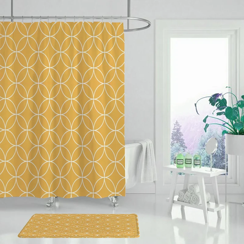 Водонепроницаемая занавеска для душа нового типа ванной из полиэстера 180*180