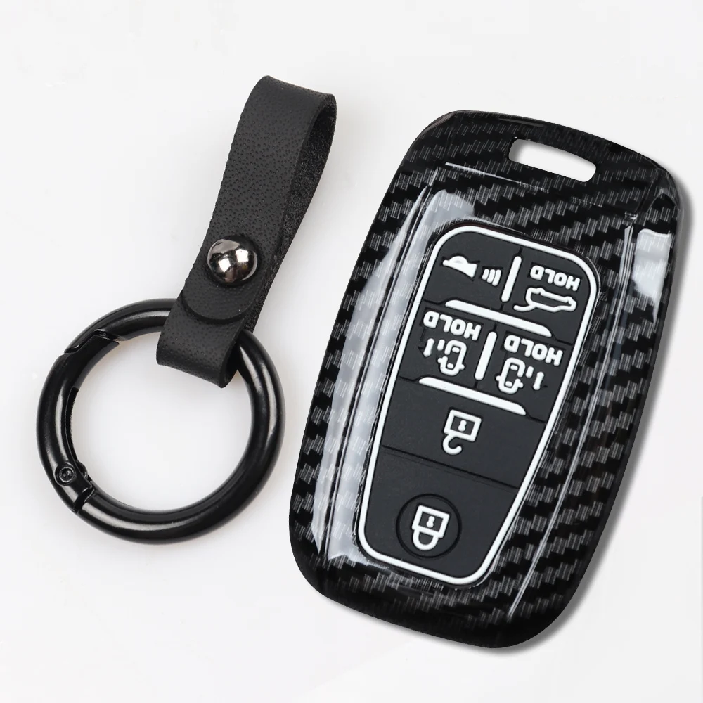 

ABS Carbon fiber Car Key Case Cover Shell Protector For Kia Sedona Grand Carnival 2015 2016 2017 2018 2019 Accessories