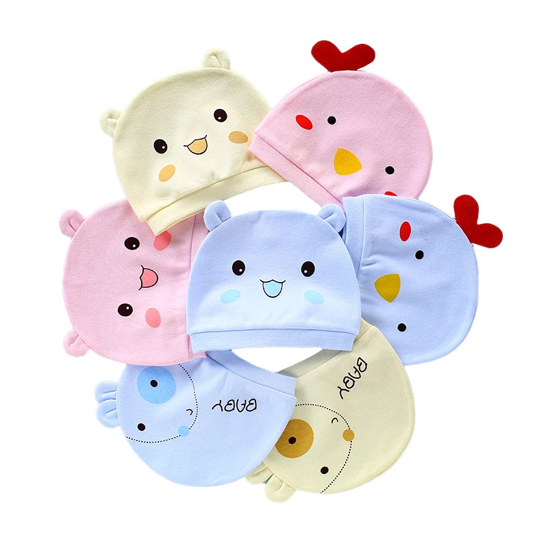 Шапка для новорожденных из 100% хлопка 40 цветов на возраст 0-12 месяцев - купить по