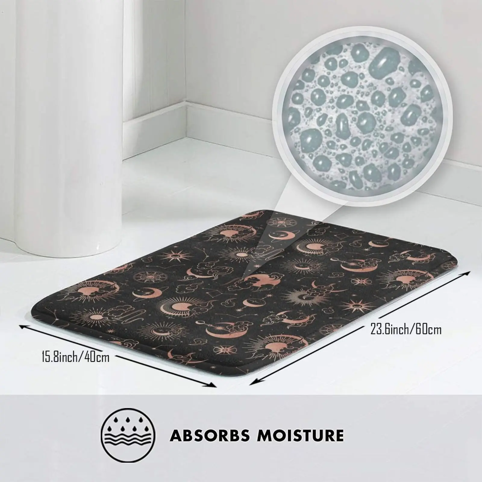 Коврик с Луной и солнцем нескользящий коврик для входной двери в спальню неба