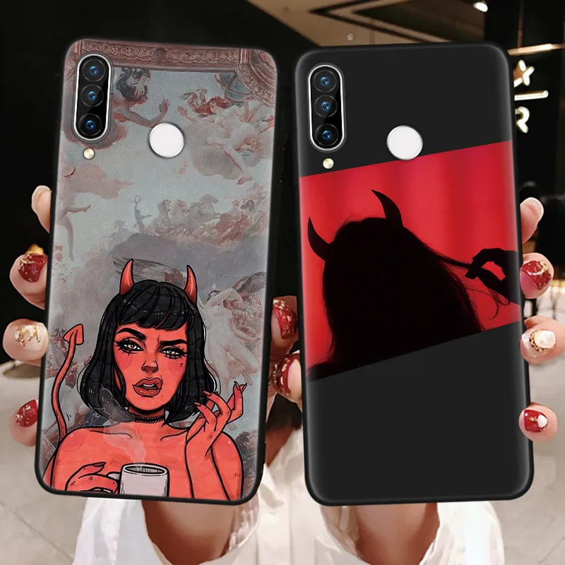 Чехол для телефона Devil Girl Huawei P Smart 2020 Y6 Y7 Y9 2019 S Z P30 P20 P10 P40 Lite E Pro Plus Mate 10 20 30 TPU|Бамперы|