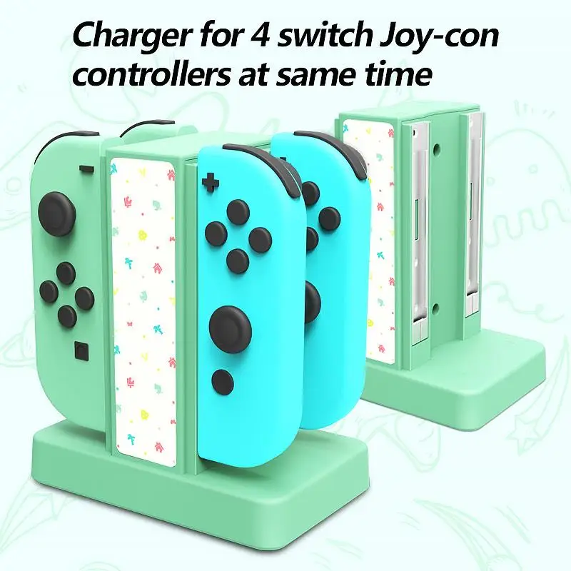 2020 new arrived animal crossing charger stand for ns switch joy con charging dock for ns swith joycon controller free global shipping
