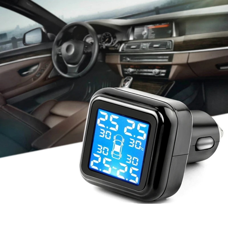 Беспроводная умная Автомобильная TPMS 12V Цифровая система контроля давления в