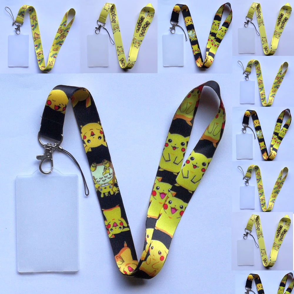 Лот Пикачу Покемон Мобильный телефон ремни веревка шеи ремень автомобильный