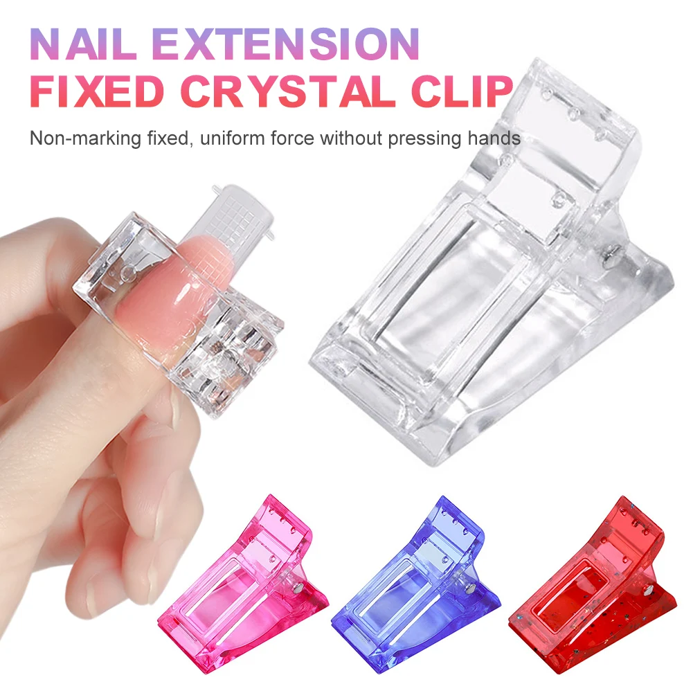 

1/5/10Pcs Nail Tips Clip Quick Building Poly UV Builder Gel Assistant Tool DIY Manicure Plastic Extension Clamp For Manicure Set