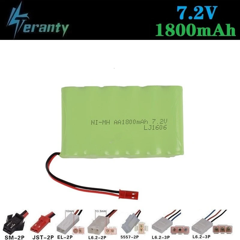 (JST Plug) 7 2 В 1800 мАч NiMH аккумулятор для радиоуправляемых игрушек автомобилей танков
