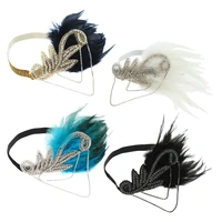 hair band feather shape headdress hair headpieces headband adults kids halloween masquerade flapper headpeice