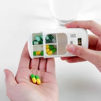 new mini portable pill reminder drug alarm timer electronic box organizer led display alarm clock remind small first aid kit