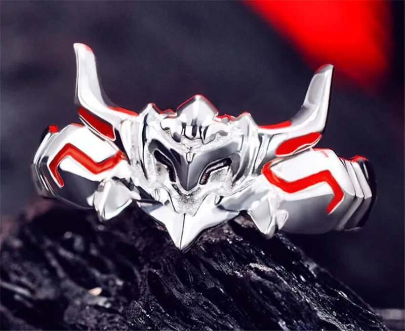 Аниме мультфильм Fate Apocrypha Mordred кольцо 925 Slive шлем Ювелирное кольцо Хэллоуин косплей кольцо Рождественский подарок