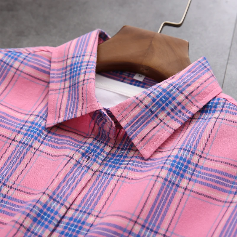 Женская блузка GOPLUS одежда для бойфренда женская рубашка в клетку большого