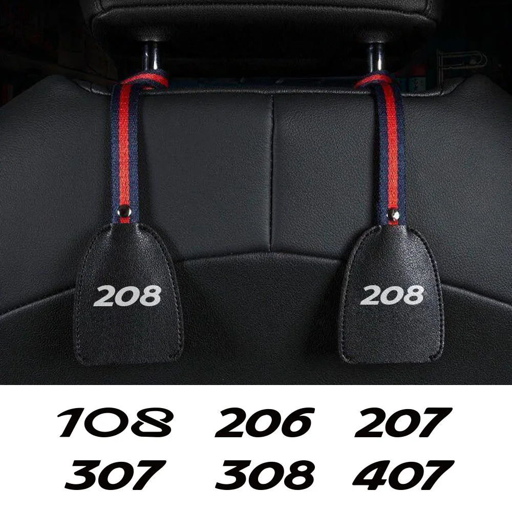 Автомобильный Держатель Спинки Сиденья Из Кожи И Сплава Для Моделей Peugeot 208 207 308 206
