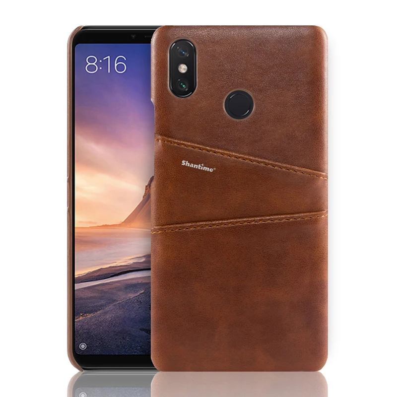 Для Xiao mi Red mi Note 6 Pro из искусственной кожи чехол для Xiaomi mi Max 3 mi Max 3 Pro Чехол для телефона для Xiao mi Red mi Note 7 деловой чехол - Цвет: Brown