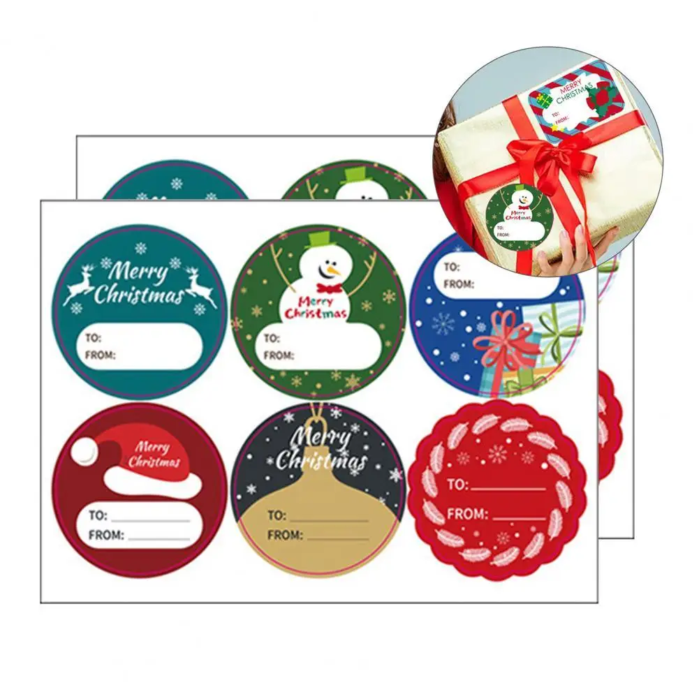 

Самоклеящиеся портативные подарочные бирки, праздничные подарочные наклейки для вечерние