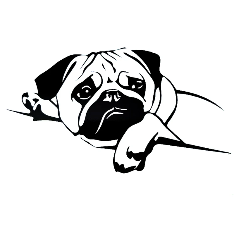 16*9 см прокладки мопса наклейка Симпатичные и интересные модные стикеры наклейки